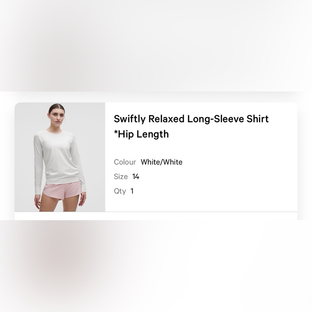 Lululemon Athletica White Long-Sleeve Top